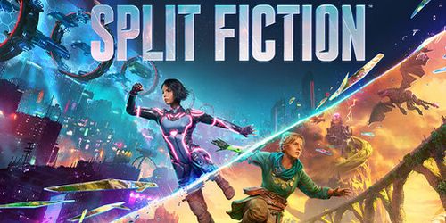 Split Fiction game banner with the two title characters pictured, divided by a split
